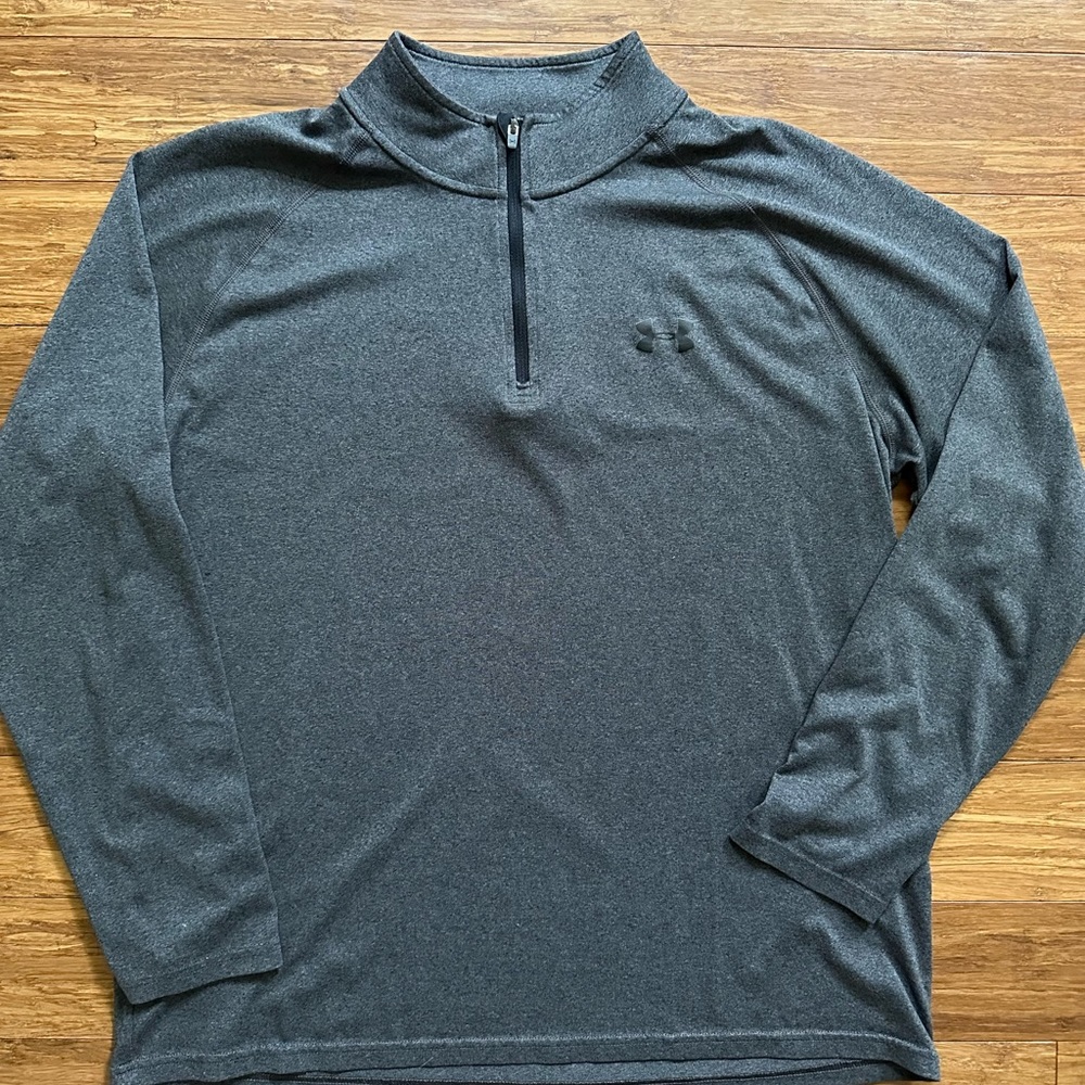 Under Armour 1/4 Zip Men's L Charcoal Gray